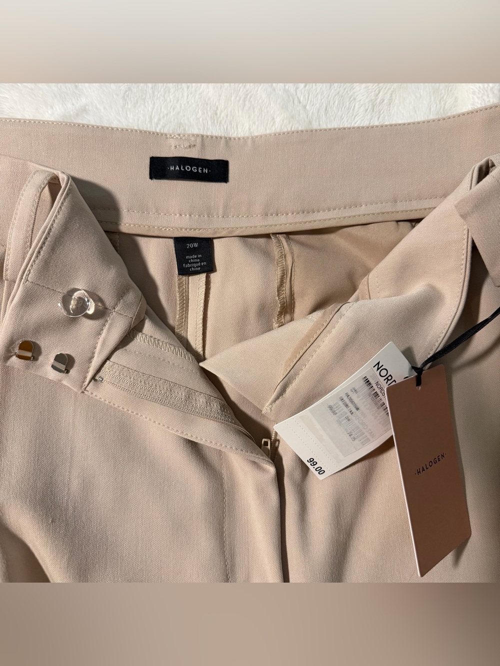 ✨ 2/$25 or 3/$30 SALE - 
Halogen 20W women’s wide leg trouser - Light Beige